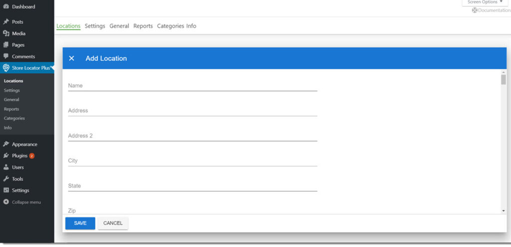 Location Editing Step 2: Add A Location - Documentation