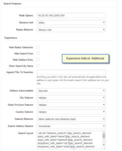 Additional features with the Experience Add-on 4.5. or above