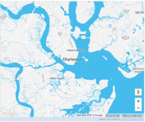 Snazzy map blue waters